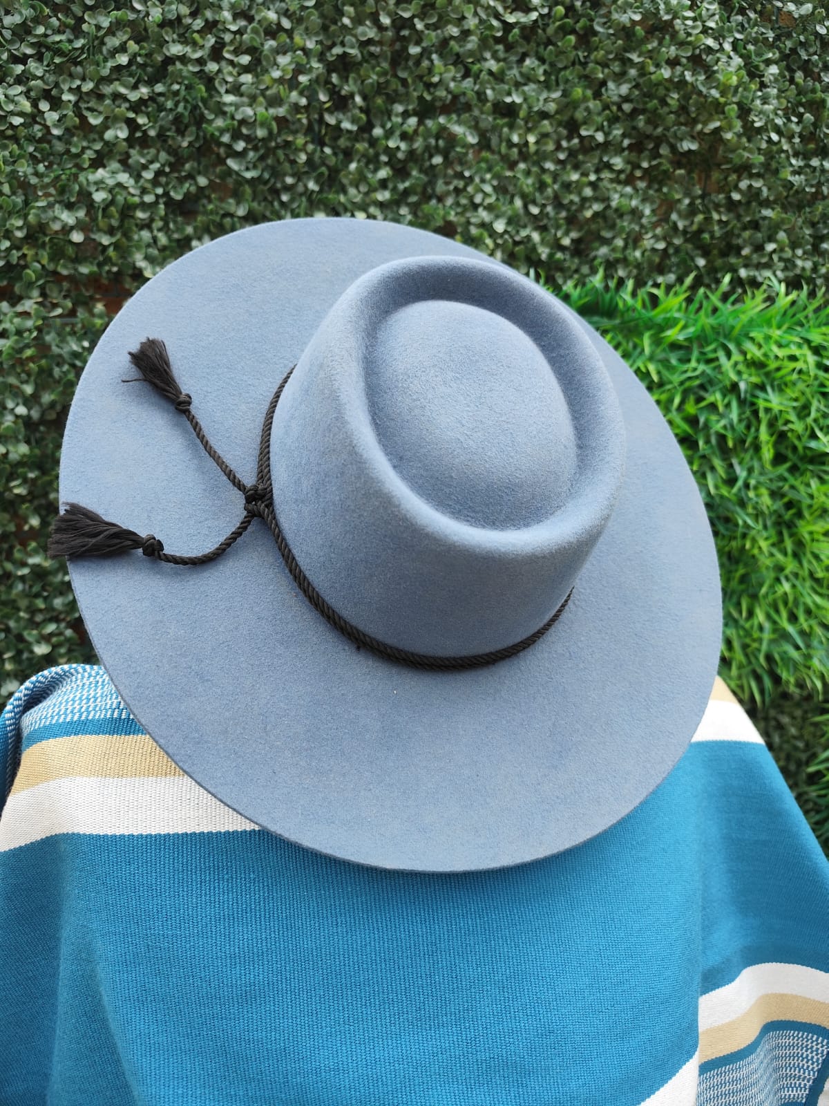 Sombrero de aleta corta gris azulado más tabla — imagen 1