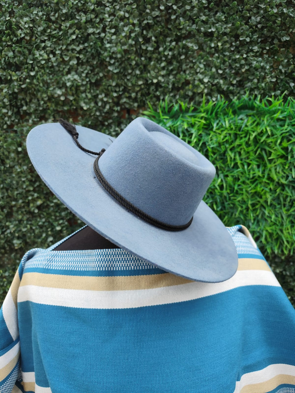 Sombrero de aleta corta gris azulado más tabla — imagen 2